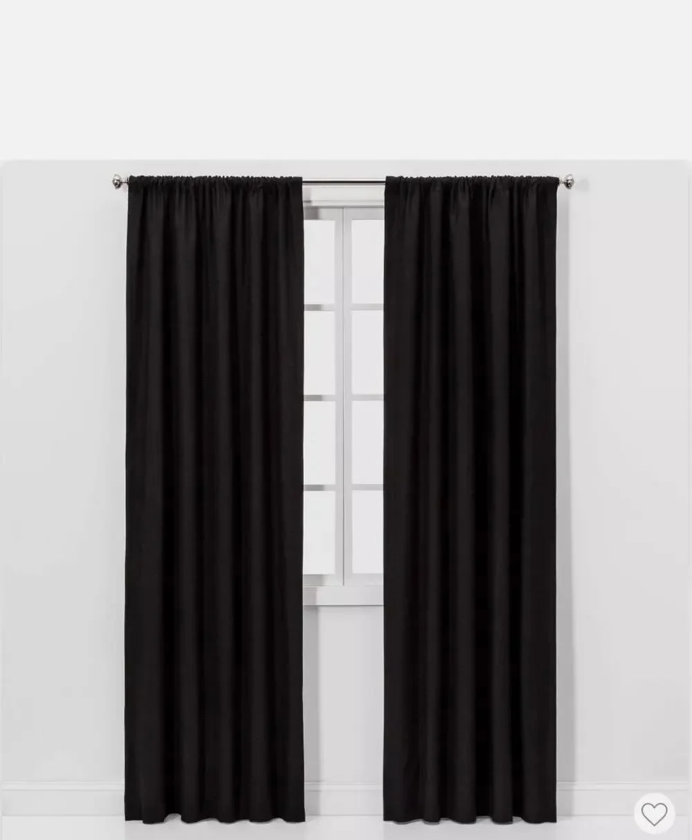 New Project 62 Black Henna Blackout (1) Curtain Panel - 63x50